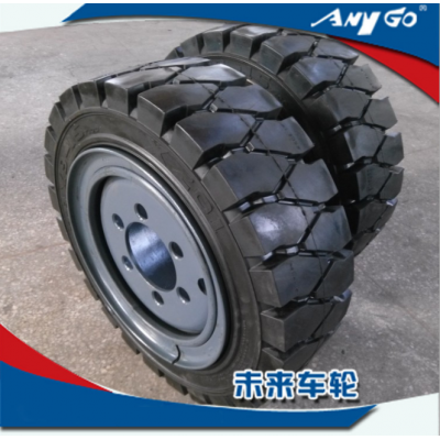 ANYGO牌合力叉車實心輪胎28x9-15及配套鋼圈拖車實心輪胎