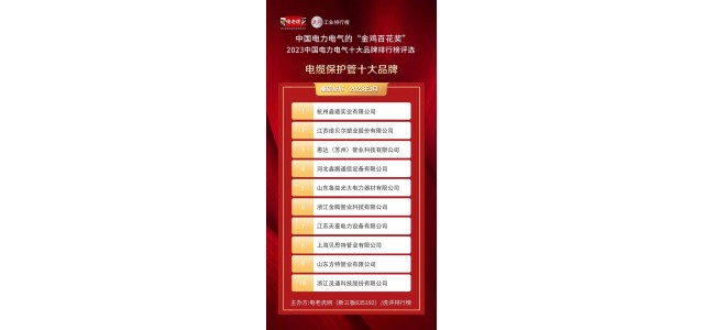 獲獎企業名單公布了！ 這些企業23年來獲得“電纜保護管十大品牌”榮譽稱號！